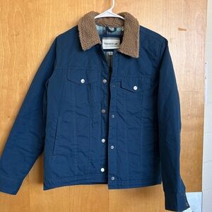 Toad&Co Blue Jean Jacket with Brown Collar